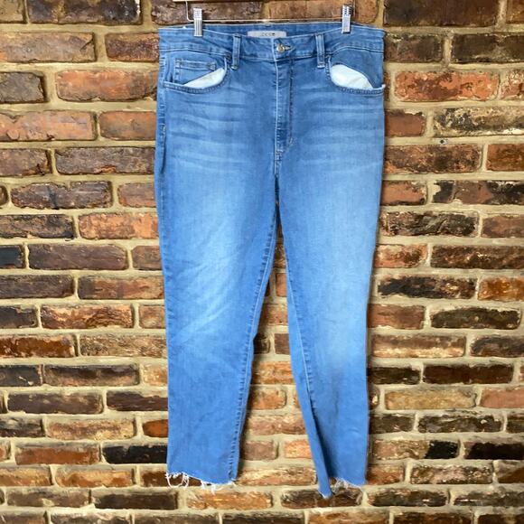 Joe's Medium Wash Blue Denim High Rise Skinny Ankle Crop Jeans Women's Size 31 - Picture 1 of 7